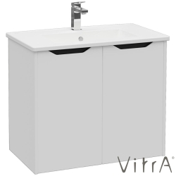 Vitra - Vitra Integra Square Kapaklı Lavabo Dolabı, Ayaksız, 80 cm, Mat Açık Gri - 80090