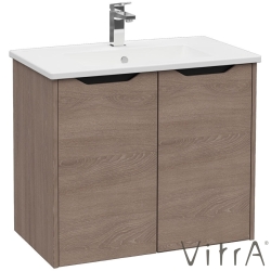 Vitra - Vitra Integra Square Kapaklı Lavabo Dolabı, Ayaksız, 80 cm, Moka Meşe - 80091