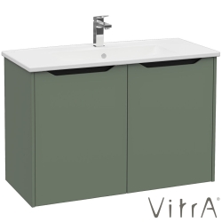 Vitra - Vitra Integra Square Kapaklı Lavabo Dolabı, Ayaksız, 100 cm, Mat Yeşil - 80098