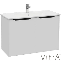 Vitra - Vitra Integra Square Kapaklı Lavabo Dolabı, Ayaksız, 100 cm, Mat Açık Gri - 80099