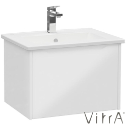 Vitra - Vitra Integra Square Tek Çekmeceli Lavabo Dolabı, Ayaksız, 60 cm, Parlak Beyaz - 80129