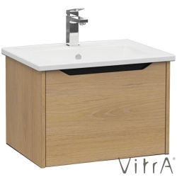Vitra - Vitra Integra Square Tek Çekmeceli Lavabo Dolabı, Ayaksız, 60 cm, Altın Meşe - 80132