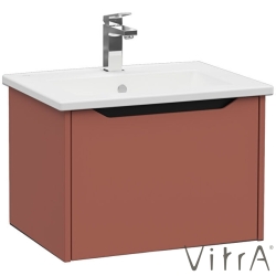 Vitra - Vitra Integra Square Tek Çekmeceli Lavabo Dolabı, Ayaksız, 60 cm, Mat Kırmızı - 80133