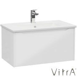 Vitra - Vitra Integra Square Tek Çekmeceli Lavabo Dolabı, Ayaksız, 80 cm, Parlak Beyaz - 80138