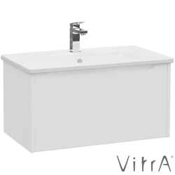 Vitra - Vitra Integra Square Tek Çekmeceli Lavabo Dolabı, Ayaksız, 80 cm, Mat Beyaz - 80139