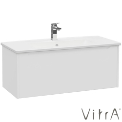 Vitra - Vitra Integra Square Tek Çekmeceli Lavabo Dolabı, Ayaksız, 100 cm, Mat Beyaz - 80148