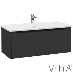 Vitra - Vitra Integra Square Tek Çekmeceli Lavabo Dolabı, Ayaksız, 100 cm, Mat Grafit - 80149