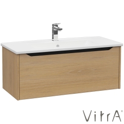 Vitra - Vitra Integra Square Tek Çekmeceli Lavabo Dolabı, Ayaksız, 100 cm, Altın Meşe - 80150