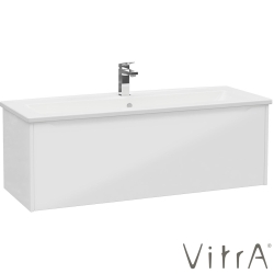 Vitra - Vitra Integra Square Tek Çekmeceli Lavabo Dolabı, Ayaksız, 120 cm, Parlak Beyaz - 80156