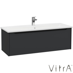 Vitra - Vitra Integra Square Tek Çekmeceli Lavabo Dolabı, Ayaksız, 120 cm, Mat Grafit - 80158