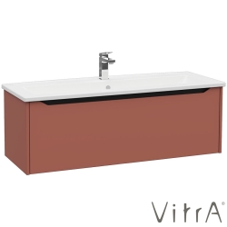 Vitra - Vitra Integra Square Tek Çekmeceli Lavabo Dolabı, Ayaksız, 120 cm, Mat Kırmızı - 80160