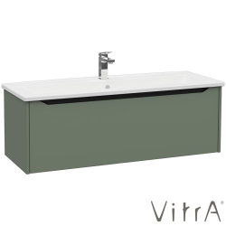 Vitra - Vitra Integra Square Tek Çekmeceli Lavabo Dolabı, Ayaksız, 120 cm, Mat Yeşil - 80161