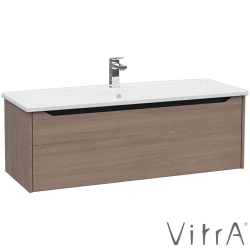 Vitra - Vitra Integra Square Tek Çekmeceli Lavabo Dolabı, Ayaksız, 120 cm, Moka Meşe - 80163