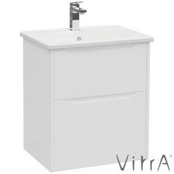 Vitra - Vitra Integra Square Çift Çekmeceli Lavabo Dolabı, Ayaksız, 60 cm, Mat Beyaz - 80202