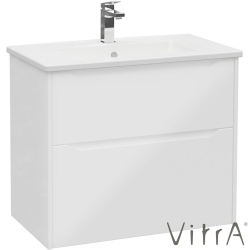 Vitra - Vitra Integra Square Çift Çekmeceli Lavabo Dolabı, Ayaksız, 80 cm, Parlak Beyaz - 80210