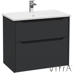 Vitra - Vitra Integra Square Çift Çekmeceli Lavabo Dolabı, Ayaksız, 80 cm, Mat Grafit - 80212