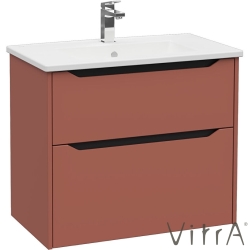 Vitra - Vitra Integra Square Çift Çekmeceli Lavabo Dolabı, Ayaksız, 80 cm, Mat Kırmızı - 80214
