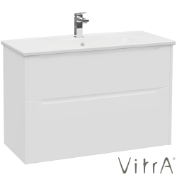 Vitra - Vitra Integra Square Çift Çekmeceli Lavabo Dolabı, Ayaksız, 100 cm, Mat Beyaz - 80220