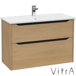 Vitra - Vitra Integra Square Çift Çekmeceli Lavabo Dolabı, Ayaksız, 100 cm, Altın Meşe - 80222