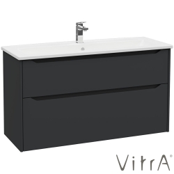 Vitra - Vitra Integra Square Çift Çekmeceli Lavabo Dolabı, Ayaksız, 120 cm, Mat Grafit - 80230