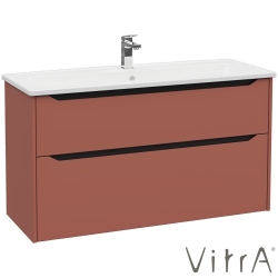 Vitra - Vitra Integra Square Çift Çekmeceli Lavabo Dolabı, Ayaksız, 120 cm, Mat Kırmızı - 80232