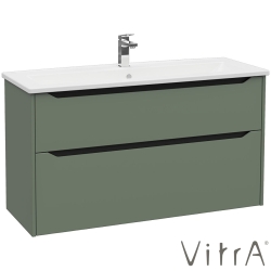 Vitra - Vitra Integra Square Çift Çekmeceli Lavabo Dolabı, Ayaksız, 120 cm, Mat Yeşil - 80233