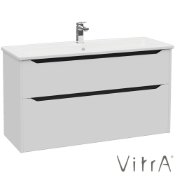 Vitra - Vitra Integra Square Çift Çekmeceli Lavabo Dolabı, Ayaksız, 120 cm, Mat Açık Gri - 80234