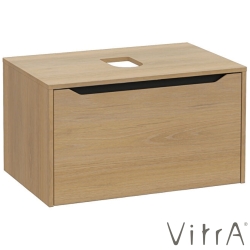 Vitra - Vitra Integra Square Tek Çekmeceli Çanak Lavabo Uyumlu Lavabo Dolabı, Altın Meşe, 80 cm (Çanak Lavabo Hariç-Armatür Deliksiz) - 80276