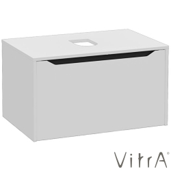 Vitra - Vitra Integra Square Tek Çekmeceli Çanak Lavabo Uyumlu Lavabo Dolabı, Mat Açık Gri, 80 cm (Çanak Lavabo Hariç-Armatür Deliksiz) - 80279