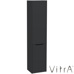 Vitra - Vitra Integra Square Çift Kapaklı Çamaşır Sepetli Boy Dolabı, Mat Grafit (Sağ) - 80311