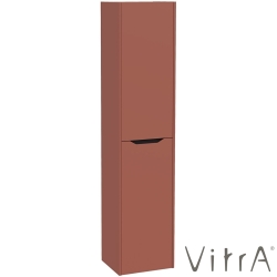 Vitra - Vitra Integra Square Çift Kapaklı Çamaşır Sepetli Boy Dolabı, Mat Kırmızı (Sağ) - 80313