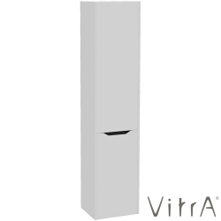 Vitra - Vitra Integra Square Çift Kapaklı Çamaşır Sepetli Boy Dolabı, Mat Açık Gri (Sağ) - 80315