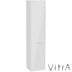 Vitra - Vitra Integra Square Çift Kapaklı Çamaşır Sepetli Boy Dolabı, Parlak Beyaz (Sol) - 80327