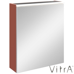 Vitra - Vitra Core Dolaplı Üstten Aydınlatmalı Ayna (Sol), 60 cm, Mat Kırmızı - 80507
