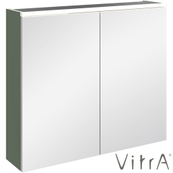 Vitra - Vitra Core Dolaplı Üstten Aydınlatmalı Ayna, 80 cm, Mat Yeşil - 80514
