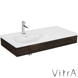 Vitra - VitrA Equal Lavabo Ünitesi Asimetrik Lavabolu, 100 cm, Karaağaç - 81084