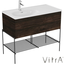 Vitra - VitrA Equal Çekmeceli Lavabo Dolabı Asimetrik Lavabolu, 100 cm, Karaağaç