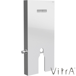 Vitra - VitrA Vitrus Duvara Tam Dayalı Klozet İçin Cam Rezervuar, Stop Valfli (3/6 L), Beyaz