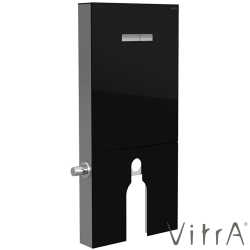 Vitra - VitrA Vitrus Duvara Tam Dayalı Klozet İçin Cam Rezervuar, Stop Valfli (3/6 L), Siyah