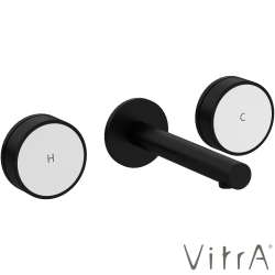 Vitra - VitrA Origin Aura Ankastre Lavabo Bataryası, Mat Siyah Cam (Sıva Üstü Grubu)