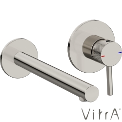 Vitra - VitrA Origin Aura Ankastre Lavabo Bataryası, Fırçalı Nikel (Sıva Üstü Grubu)