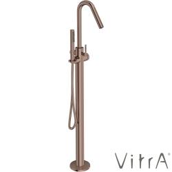 Vitra - VitrA Origin Aura Yerden Küvet Bataryası, El Duşlu, Soft Bakır
