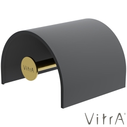 Vitra - VitrA Origin Kapaklı Tuvalet Kağıtlığı, Fırçalı Altın