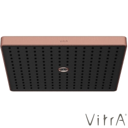 Vitra - Vitra Prime Square Duvardan Tepe Duşu Seti, 30 cm, 2 Akışlı, Fırçalı Bakır (Sıva Üstü Grubu) - A4592324