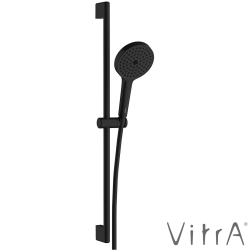 Vitra - Vitra Prime Round 3F Sürgülü El Duşu Takımı, Mat Siyah - A4592736