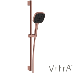 Vitra - Vitra Prime Square 3F Sürgülü El Duşu Takımı, Fırçalı Bakır - A4592824