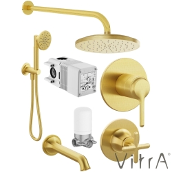 Vitra - Vitra Origin Classic Ankastre Duş Seti, Fırçalı Altın