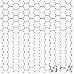 Vitra - Vitra 2.5x2.5 Miniworx RAL 9016 Beyaz Hexagon Mozaik Mat