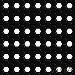 Vitra - Vitra 2.5x2.5 Hexagon Siyah Mix Mat