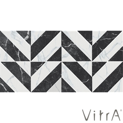 Vitra - Vitra 40x80 B&W Star Parlak Beyaz-Siyah Rektifiyeli (0,96 m2 fiyatı)